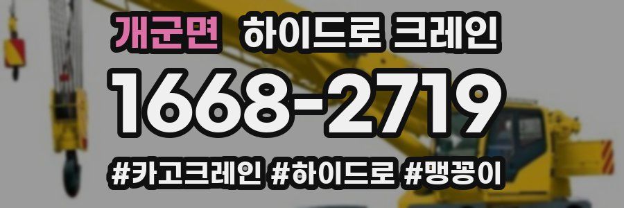 개군면 하이드로 크레인