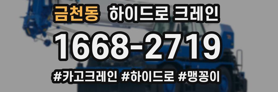 금천동 하이드로 크레인