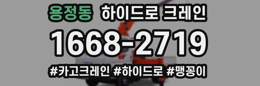 용정동 하이드로 크레인