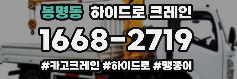 봉명동 하이드로 크레인