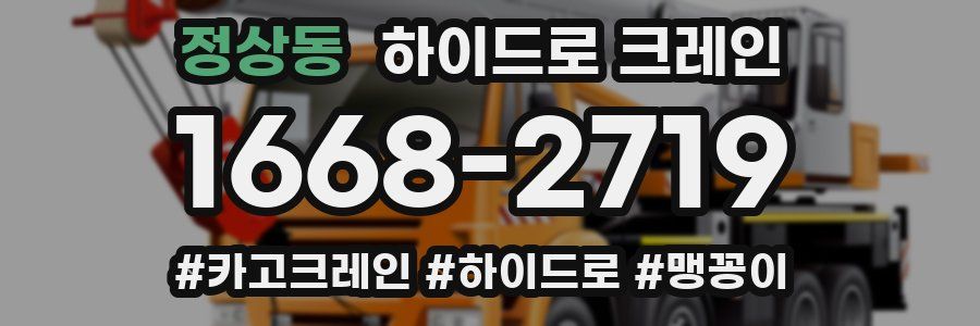 정상동 하이드로 크레인