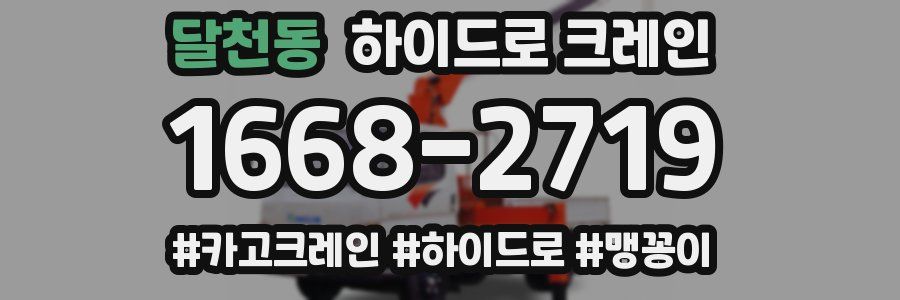 달천동 하이드로 크레인