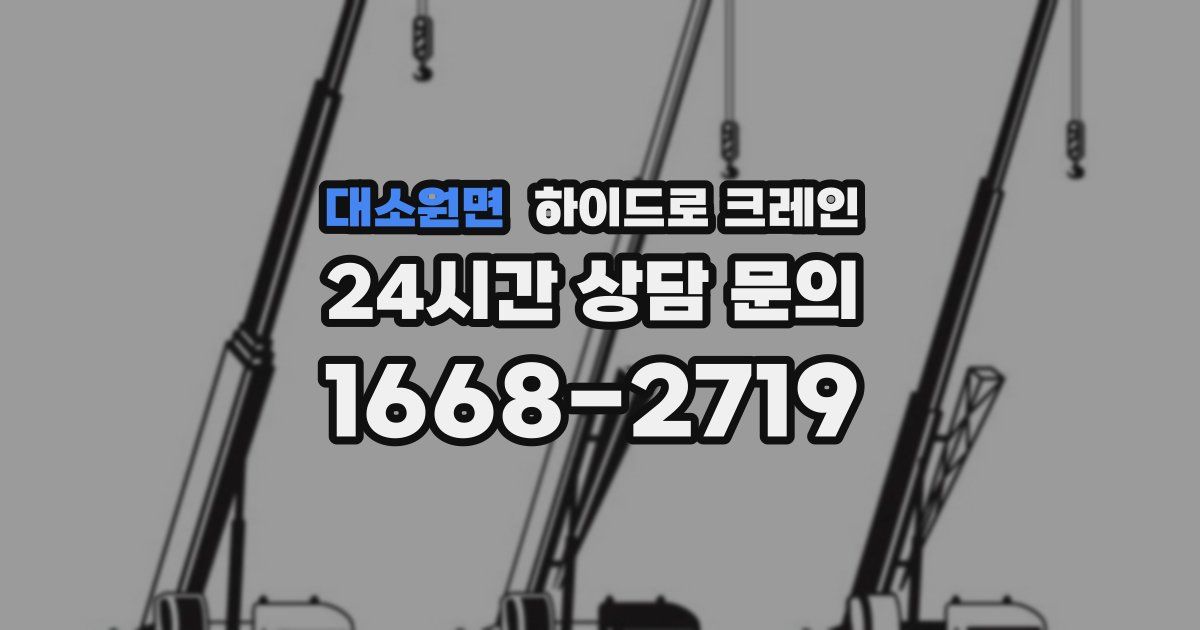대소원면 하이드로 크레인