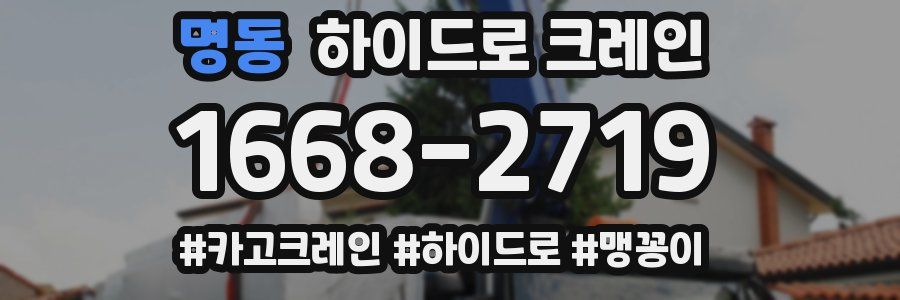 명동 하이드로 크레인