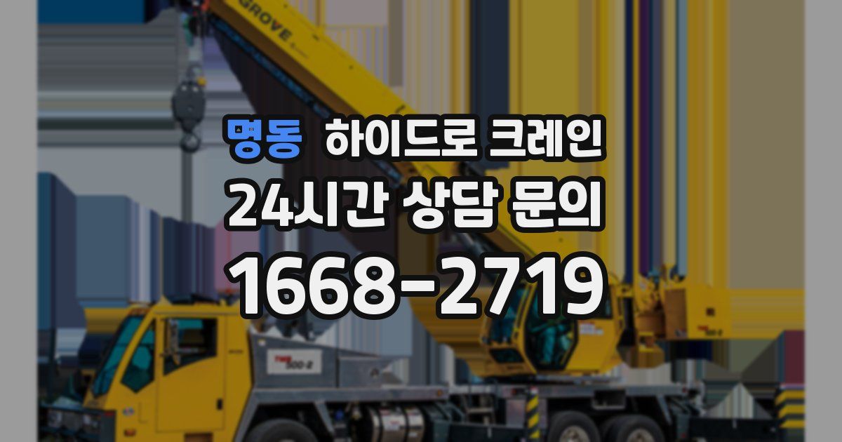 명동 하이드로 크레인