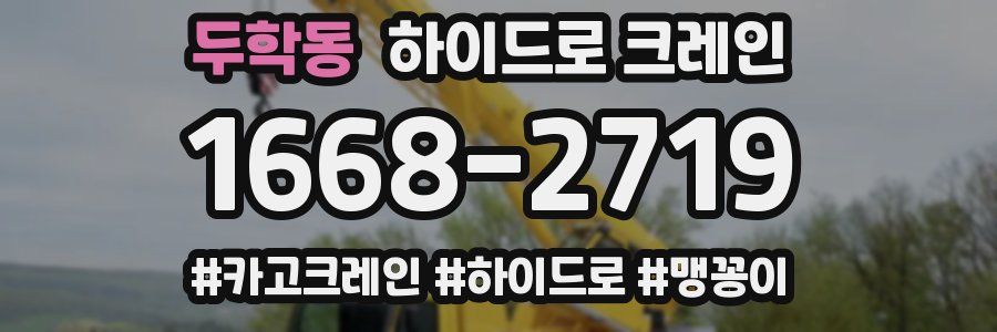 두학동 하이드로 크레인