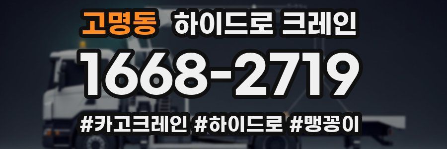 고명동 하이드로 크레인