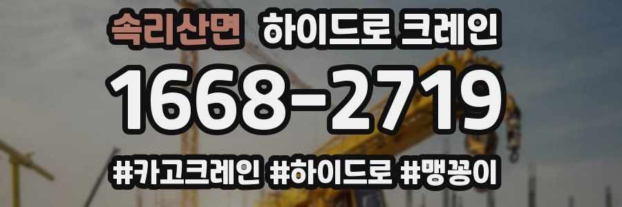 속리산면 하이드로 크레인