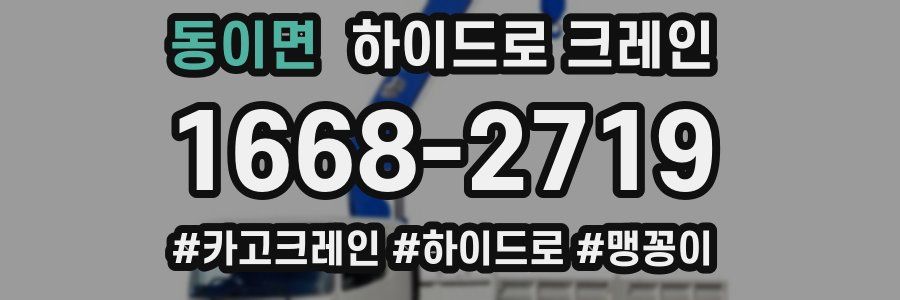 동이면 하이드로 크레인