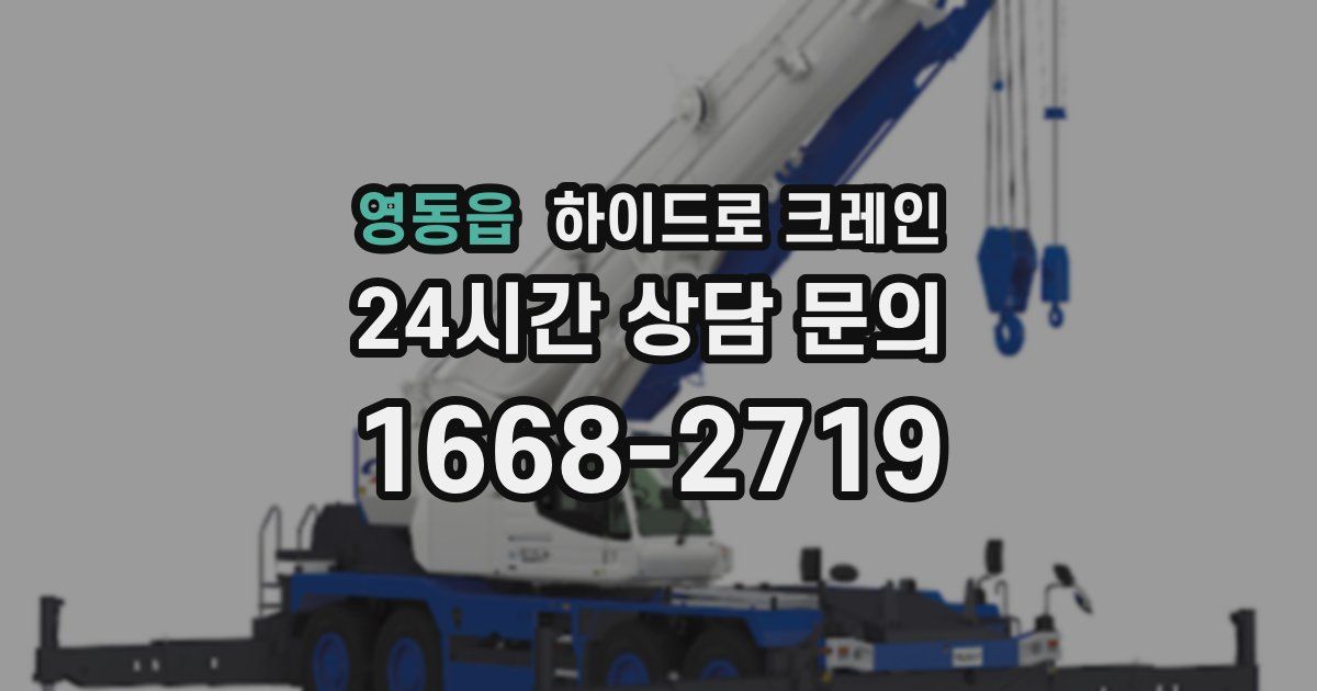 영동읍 하이드로 크레인