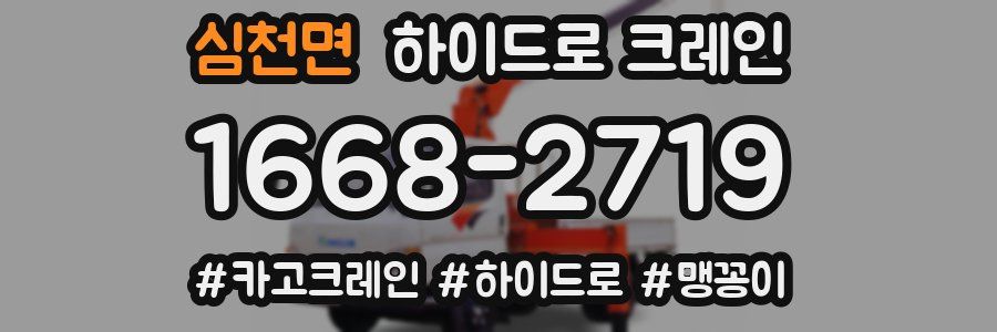 심천면 하이드로 크레인