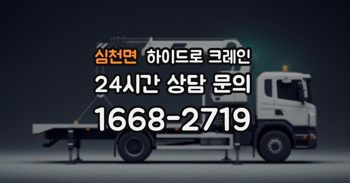 심천면 하이드로 크레인