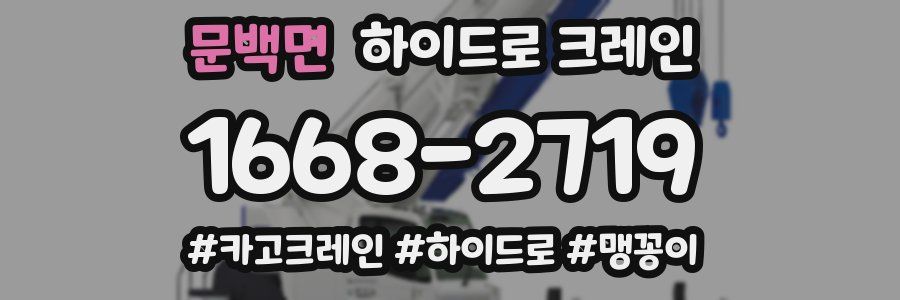 문백면 하이드로 크레인