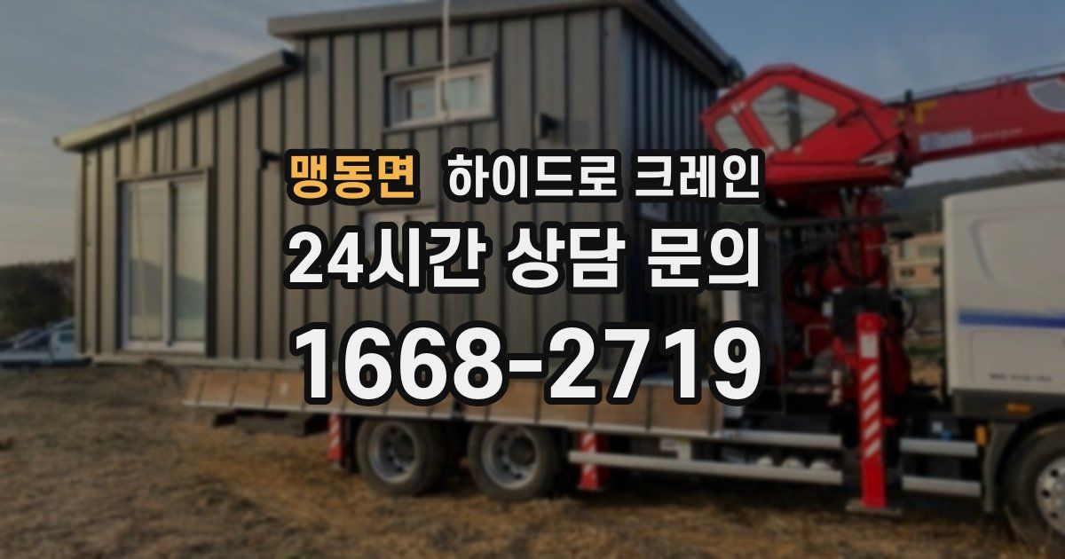 맹동면 하이드로 크레인