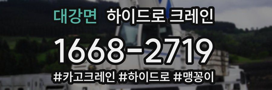 대강면 하이드로 크레인