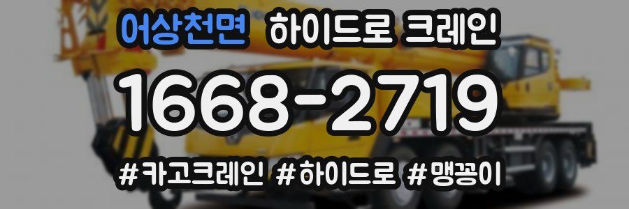 어상천면 하이드로 크레인