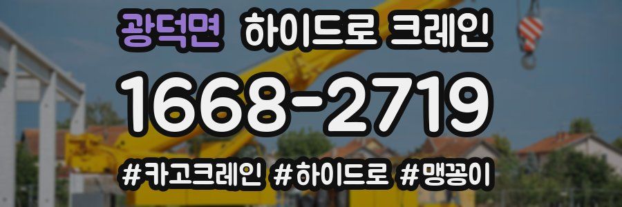 광덕면 하이드로 크레인