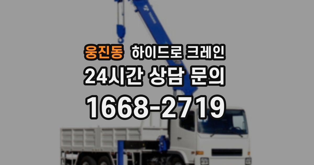 웅진동 하이드로 크레인
