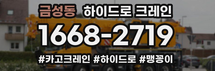 금성동 하이드로 크레인
