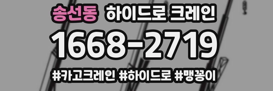 송선동 하이드로 크레인