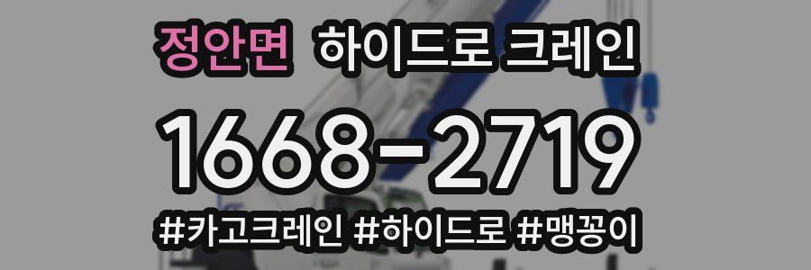정안면 하이드로 크레인