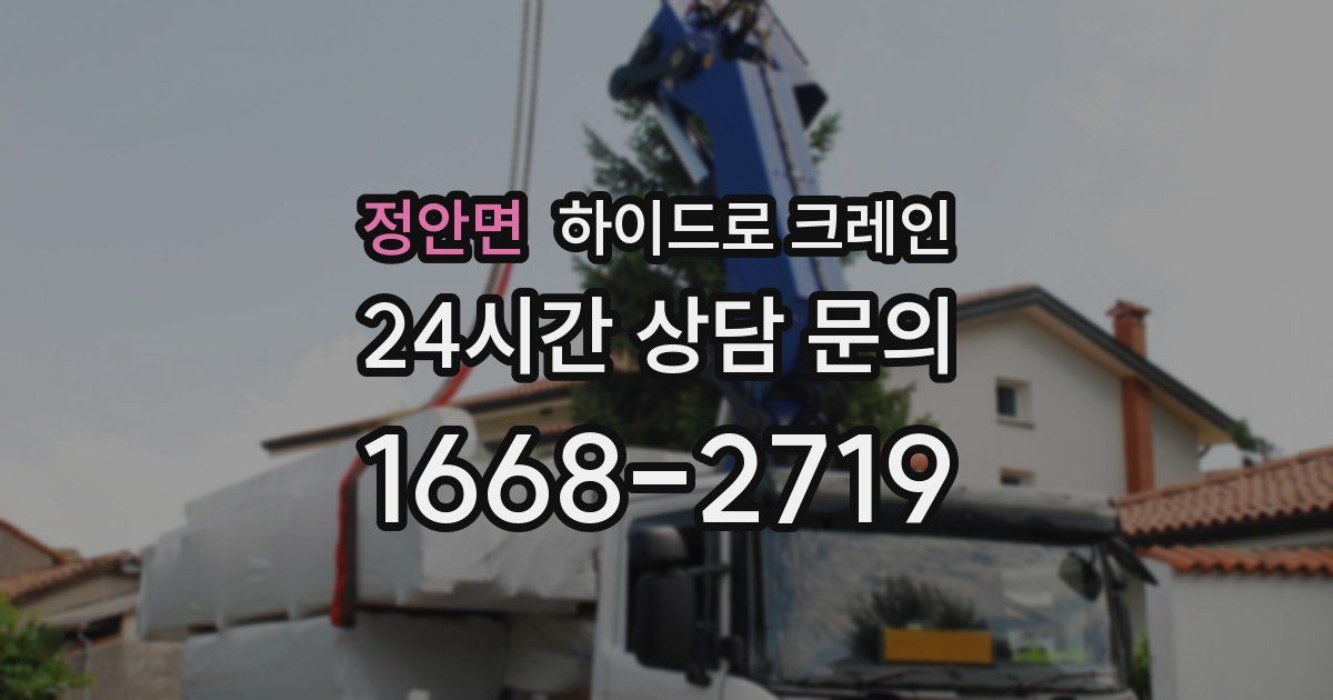 정안면 하이드로 크레인