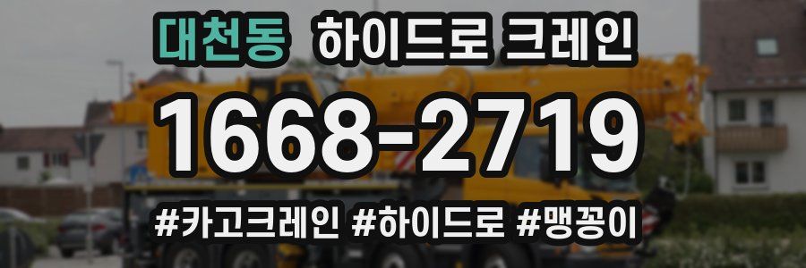 대천동 하이드로 크레인
