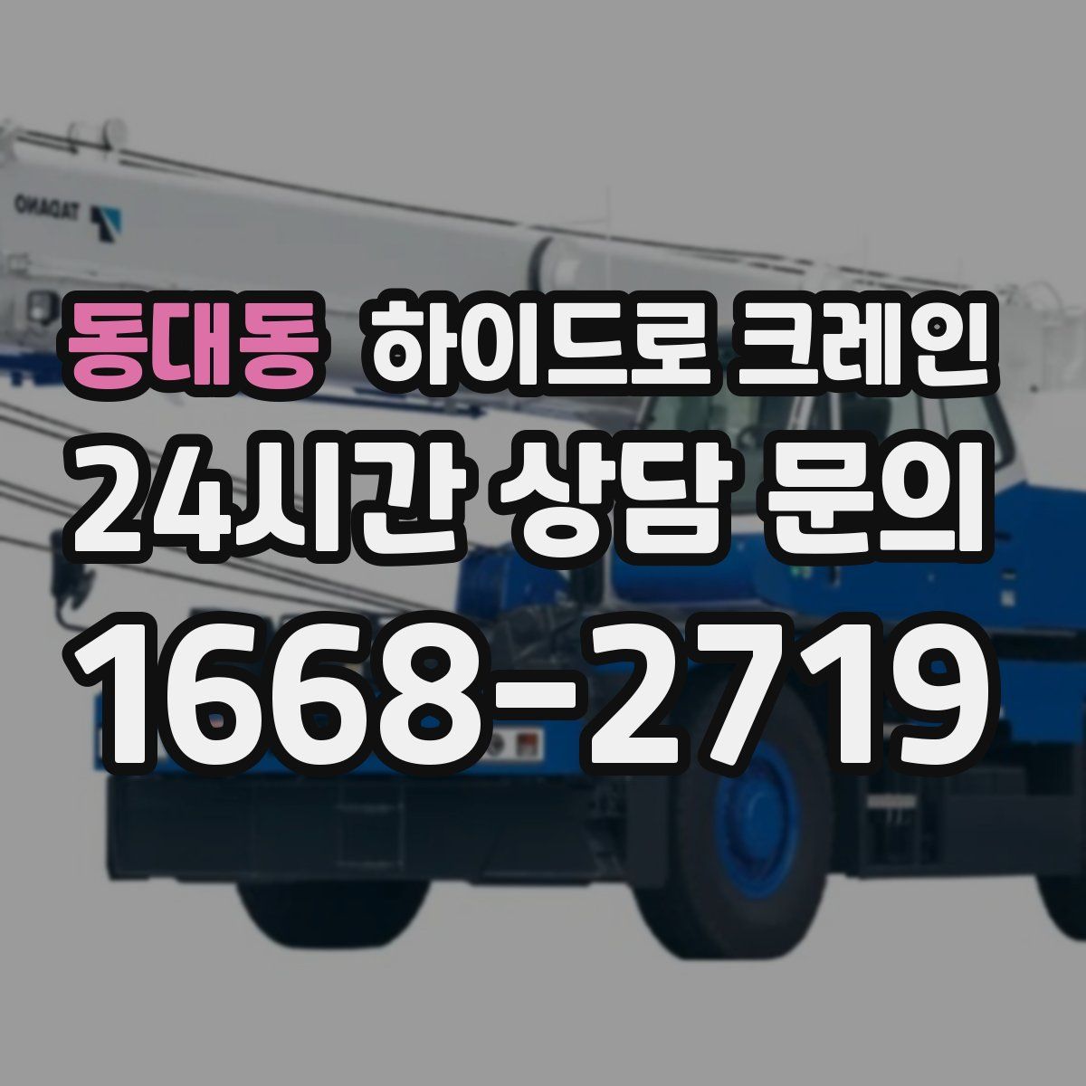 동대동 하이드로 크레인