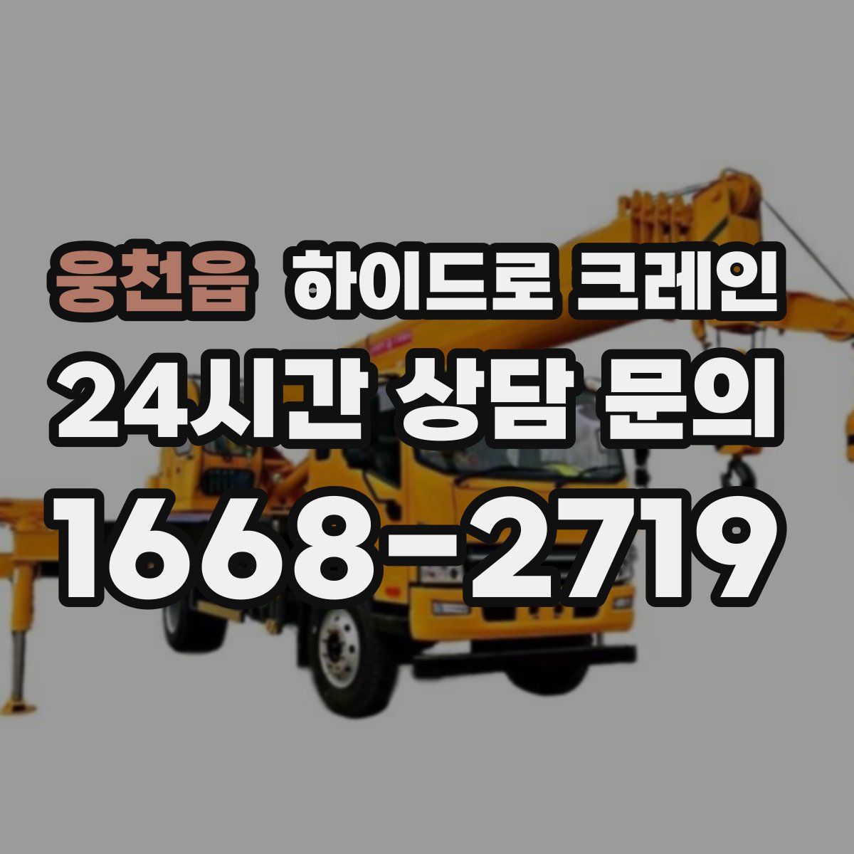 웅천읍 하이드로 크레인