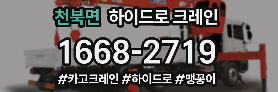 천북면 하이드로 크레인