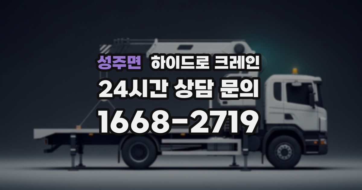 성주면 하이드로 크레인