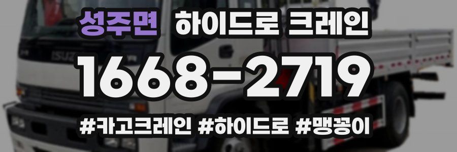 성주면 하이드로 크레인