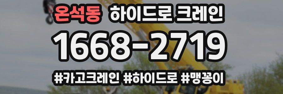 온석동 하이드로 크레인