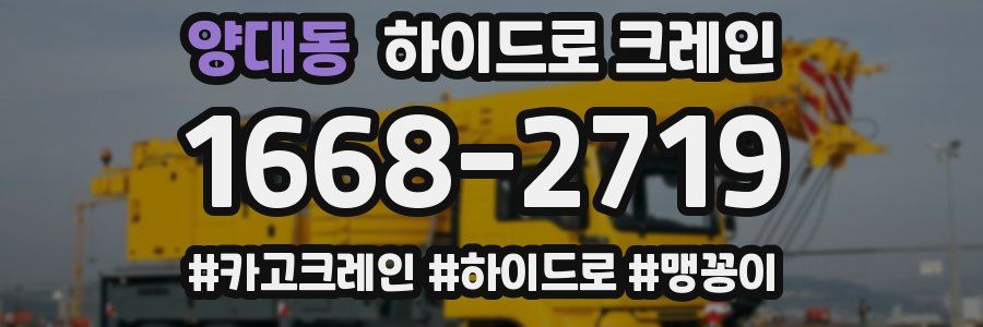 양대동 하이드로 크레인