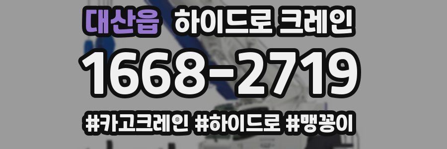 대산읍 하이드로 크레인