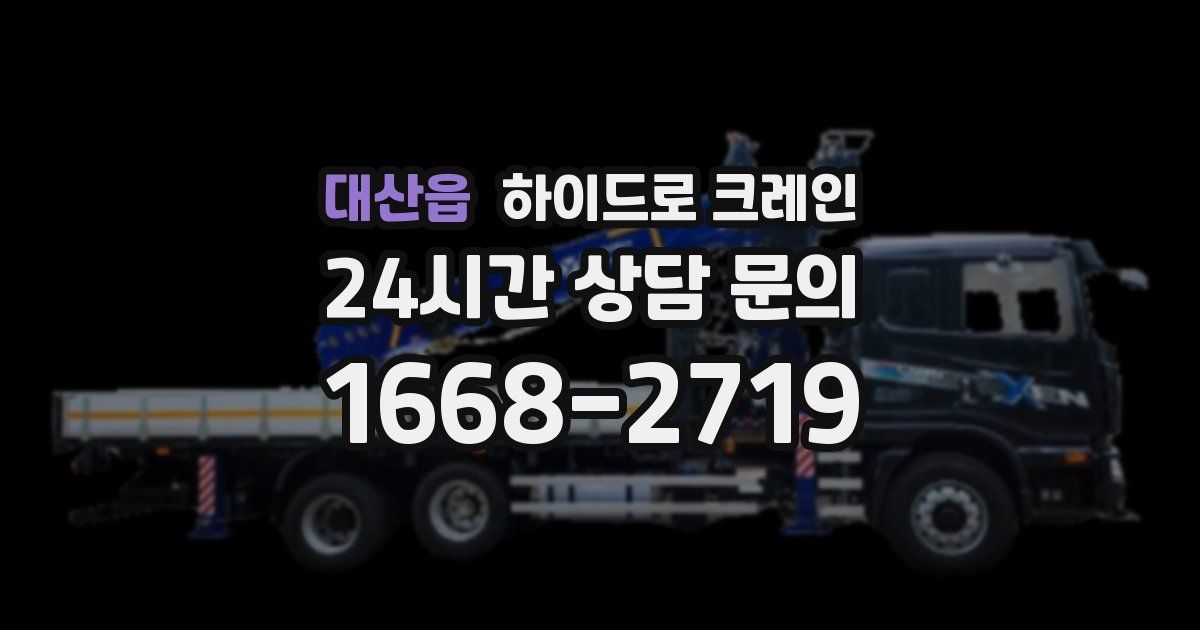 대산읍 하이드로 크레인