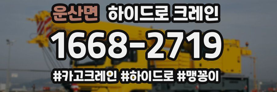 운산면 하이드로 크레인