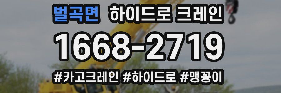 벌곡면 하이드로 크레인