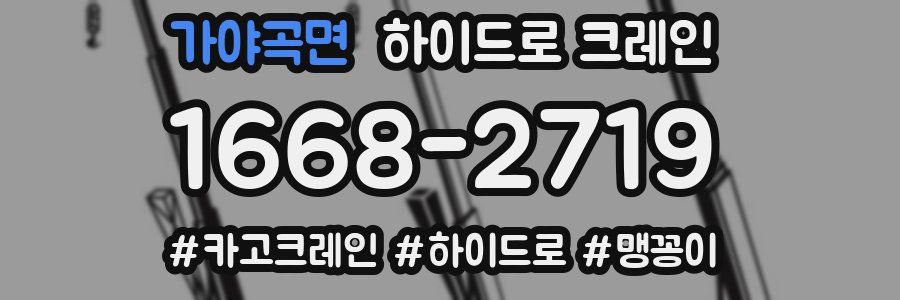 가야곡면 하이드로 크레인