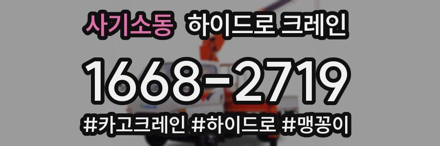 사기소동 하이드로 크레인