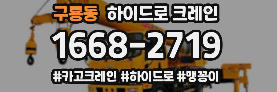 구룡동 하이드로 크레인