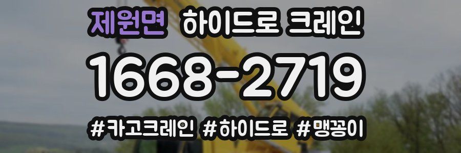 제원면 하이드로 크레인
