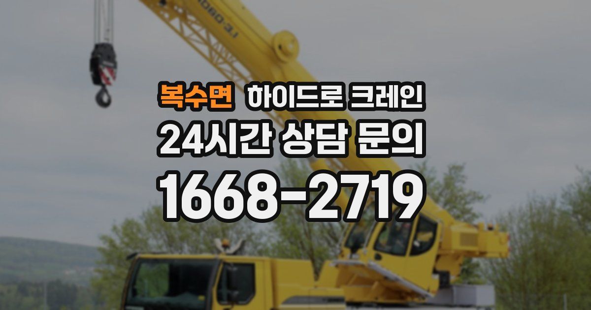 복수면 하이드로 크레인