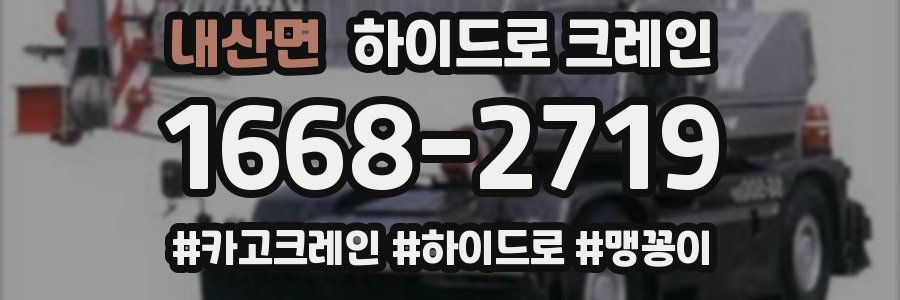내산면 하이드로 크레인