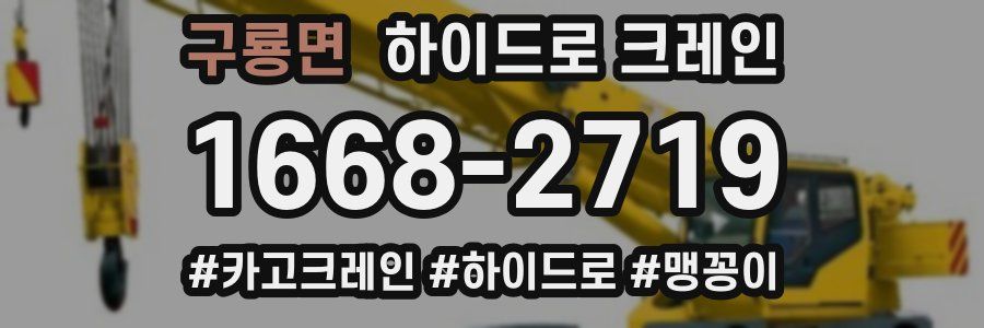 구룡면 하이드로 크레인