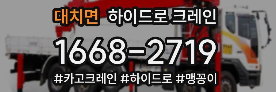 대치면 하이드로 크레인