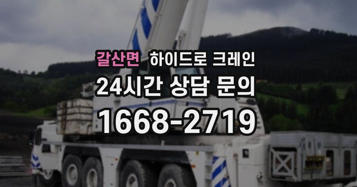 갈산면 하이드로 크레인