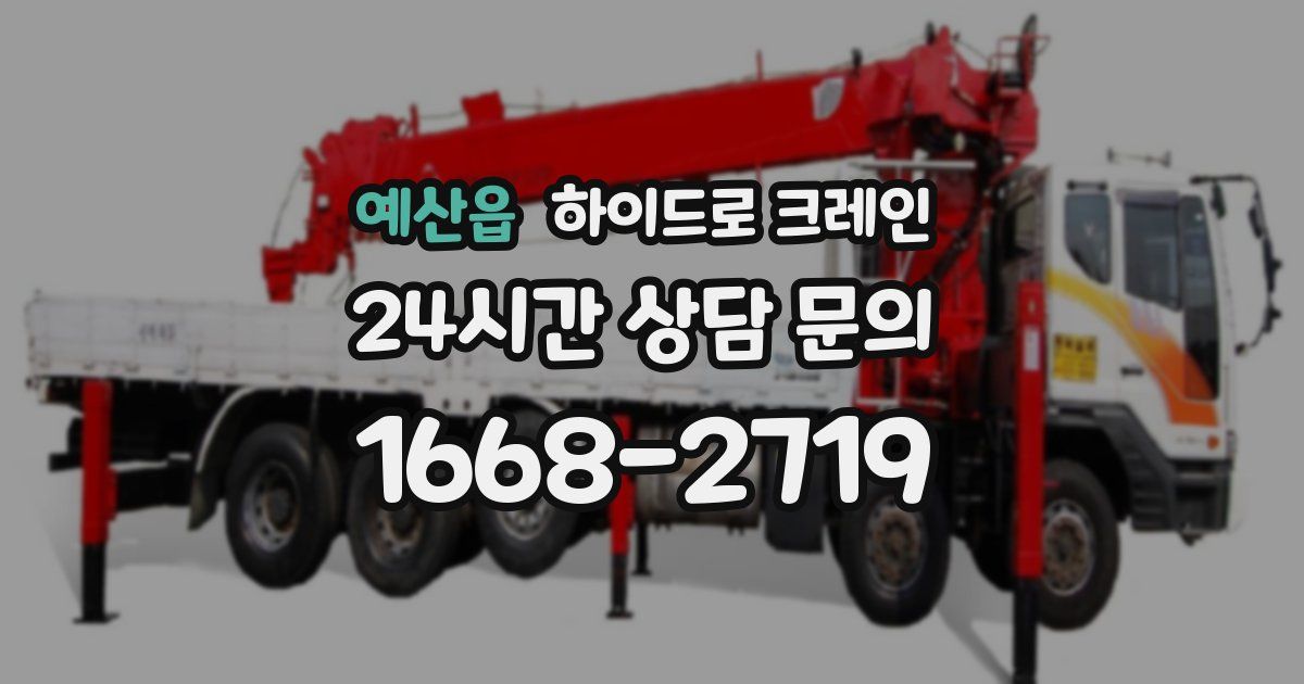 예산읍 하이드로 크레인