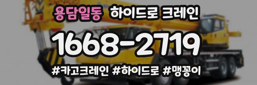 용담일동 하이드로 크레인