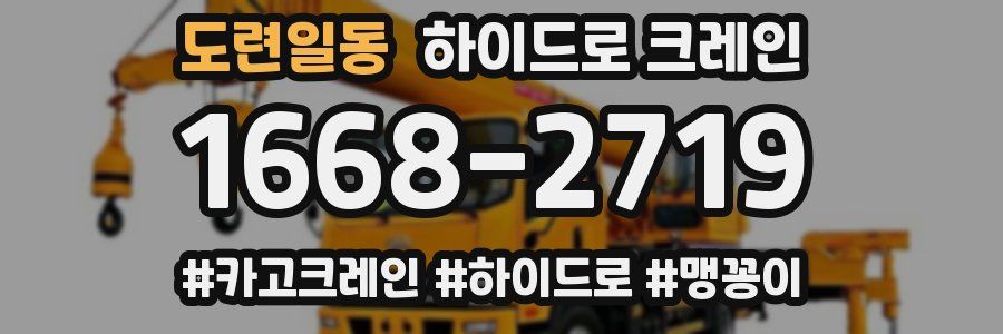 도련일동 하이드로 크레인